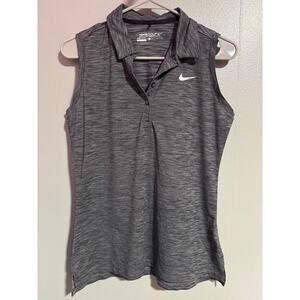 Nike Golf Dri-FIT Sleeveless Polo | Heather Gray | Size M